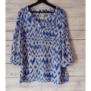 Adiva printed drapey blouse
